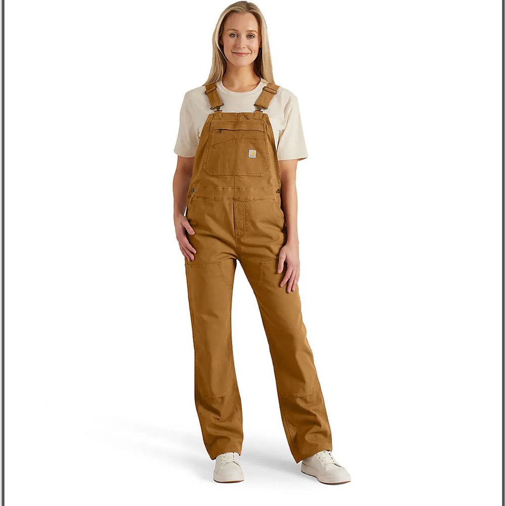 WOMEN'S WORK OVERALL - LOOSE FIT - CANVAS - RUGGED FLEX® - DOUBLE KNEE